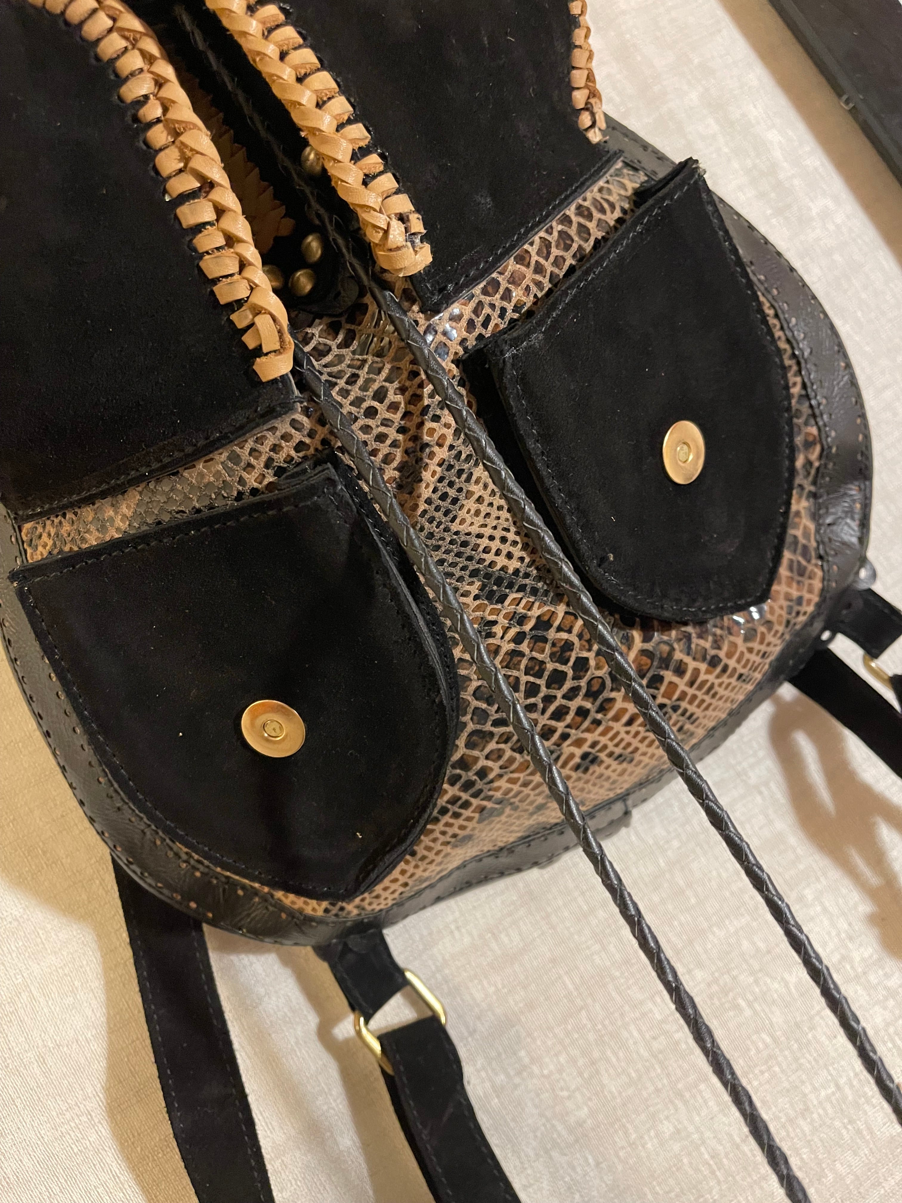 Vita Backpack Purse (Black)